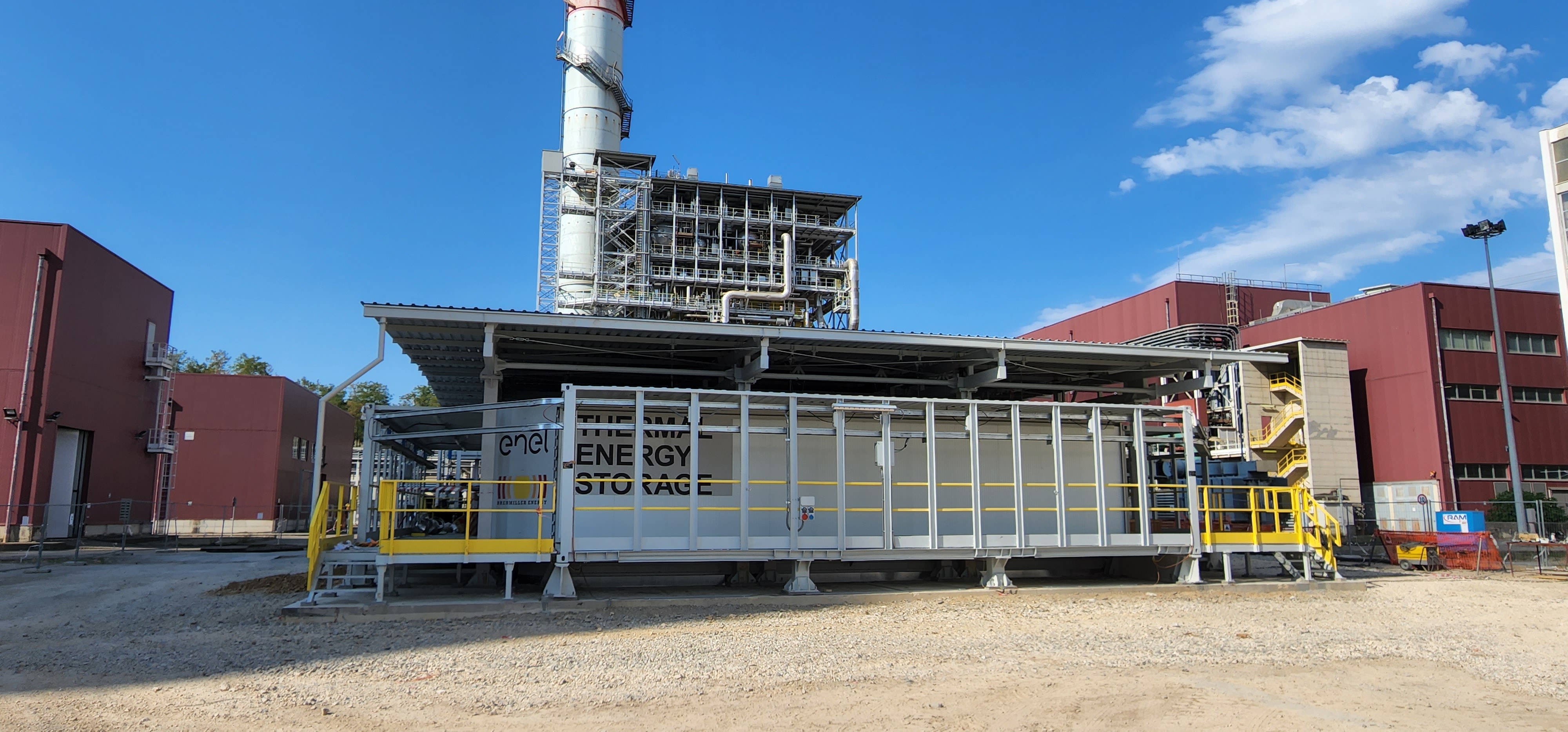 Brenmiller Europe team inspecting industrial energy equipment